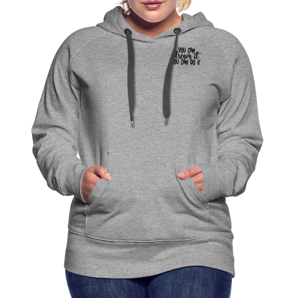 Hoodie - you can do it - Grau meliert