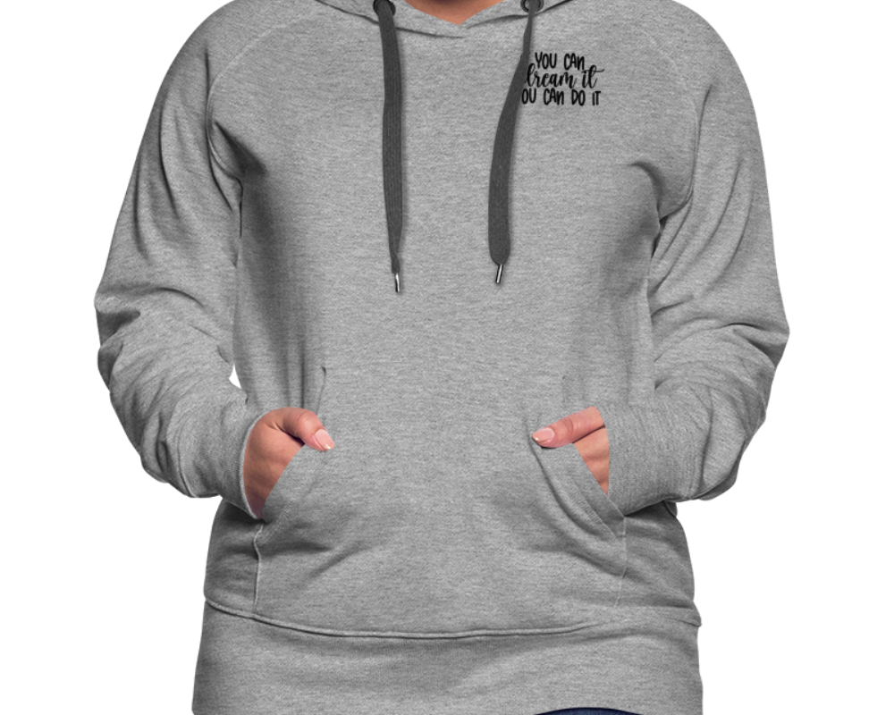 Hoodie - you can do it - Grau meliert
