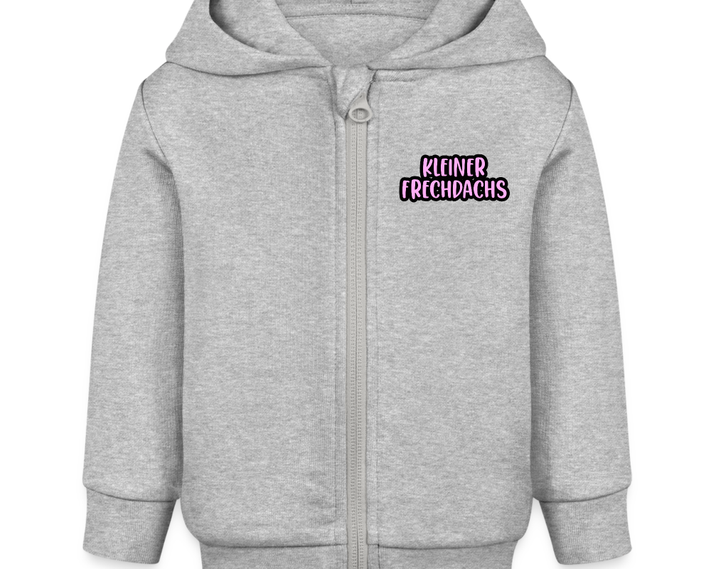 Kinder Kaputzenjacke - Frechdachs - Grau meliert