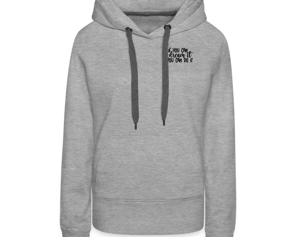 Hoodie - you can do it - Grau meliert