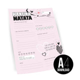 Motivationsplaner Hakuna Matata (A4) als Download
