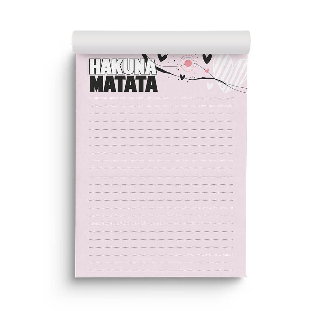 Notizblock Hakuna Matata A4 - Einhorn Mina Block