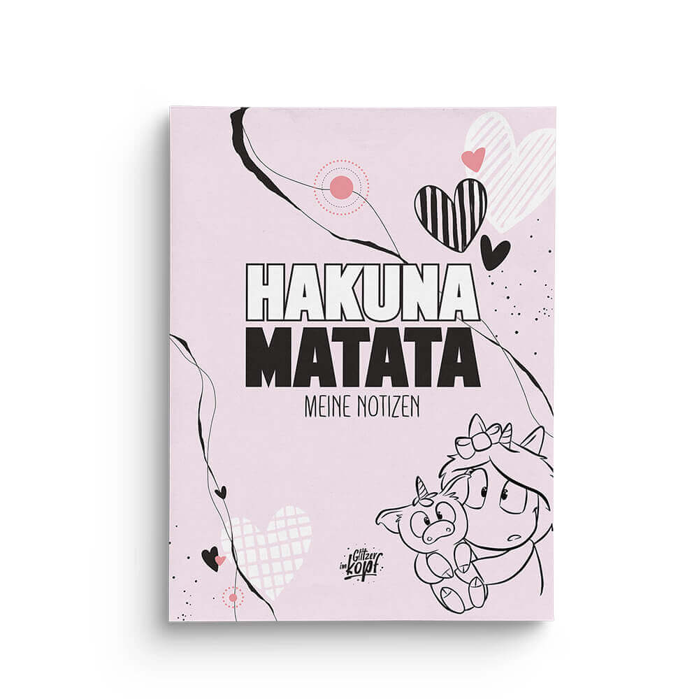Notizblock Hakuna Matata A4 - Einhorn Mina Block