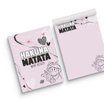 Notizblock Hakuna Matata A5 + Kugelschreiber - Einhorn Mina Set