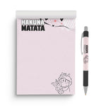 Notizblock Hakuna Matata A5 + Kugelschreiber - Einhorn Mina Set