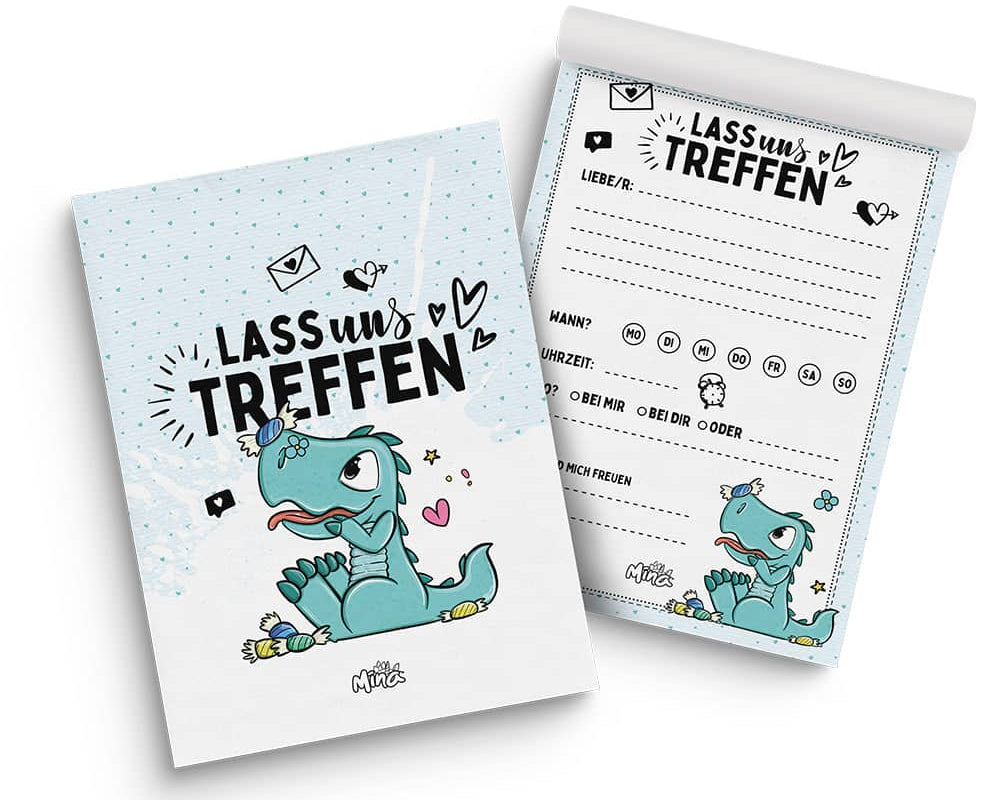 Dino Rio A6 Notizblock für Kinder von Einhorn Mina