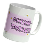 Detailansicht der Tasse Glitzertastisch - Leuchtende Farben und magisches Einhorn-Motiv