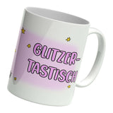 Detailansicht der Tasse Glitzertastisch - Leuchtende Farben und magisches Einhorn-Motiv