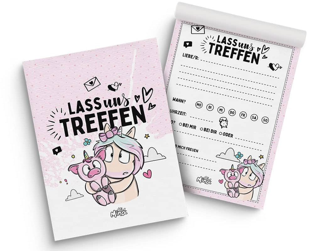 LASS UNS TREFFEN Block für die einfache Organisation von Treffen mit Freunden