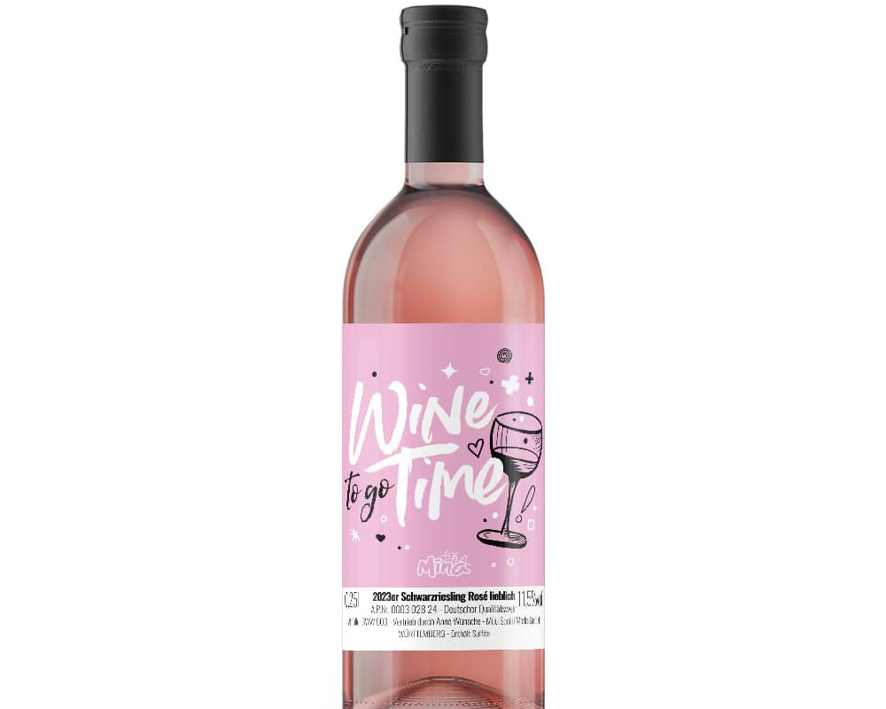 Mina Rosé Piccolo "Wine Time togo" – spritziger Roséwein in handlicher Größe