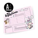 Tagesplaner Einhorn Mina (A4) als Download