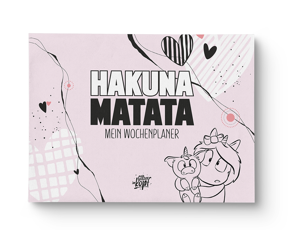 Wochenplaner Hakuna Matata A4 - Einhorn Mina Block