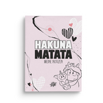 Notizblock Hakuna Matata A5 + Kugelschreiber - Einhorn Mina Set