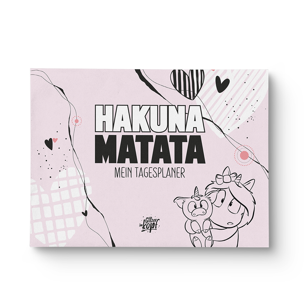 Tagesplaner Hakuna Matata A5 - Einhorn Mina Block
