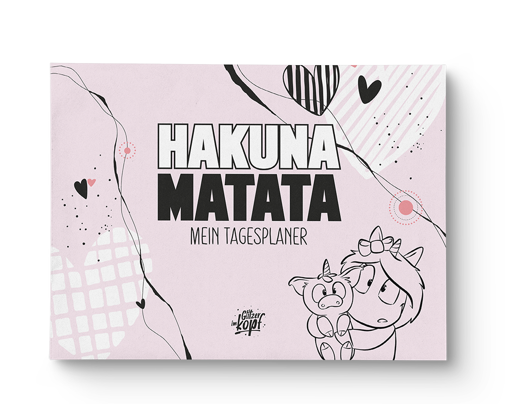 Tagesplaner Hakuna Matata A5 - Einhorn Mina Block