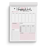 Wochenplaner Happy Week A4 - Einhorn Mina Block