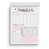 Wochenplaner Happy Week A4 - Einhorn Mina Block