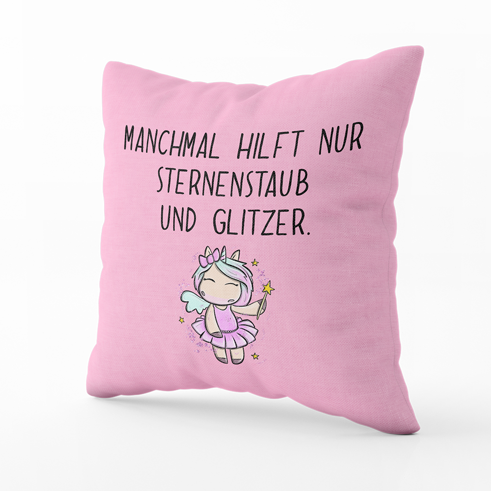Mina – Kissen Sternenstaub (35x35cm) - Einhorn Mina Kissen