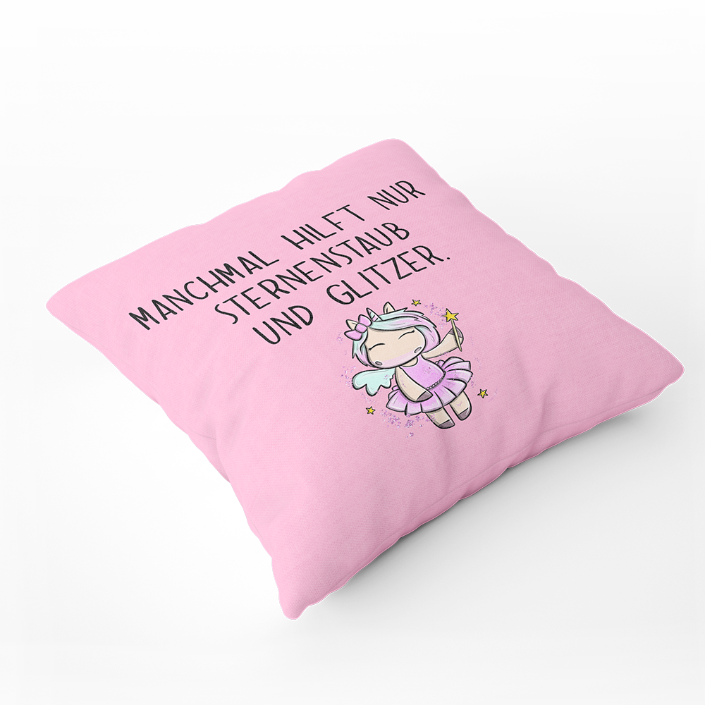 Mina – Kissen Sternenstaub (35x35cm) - Einhorn Mina Kissen
