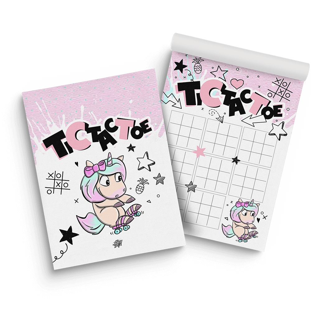 Tic Tac Toe Mina A5 - Einhorn Mina Block